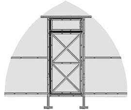 Внутренняя перегородка в теплицу Дачная Стрелка3